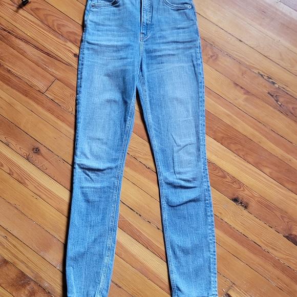 Reformation Harper Ultra High Rise Skinny Jean in Cyprus Color Sz 25 - Picture 4 of 13